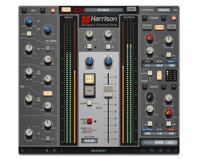 Harrison Audio presenta 32Classic Channel Strip V2 con integración SSL 360°